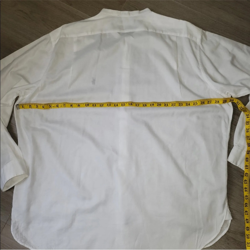 BENARD RALPH LAUREN MANDARIN COLLAR WHITE DRESS SHIRT - Picture 5 of 7